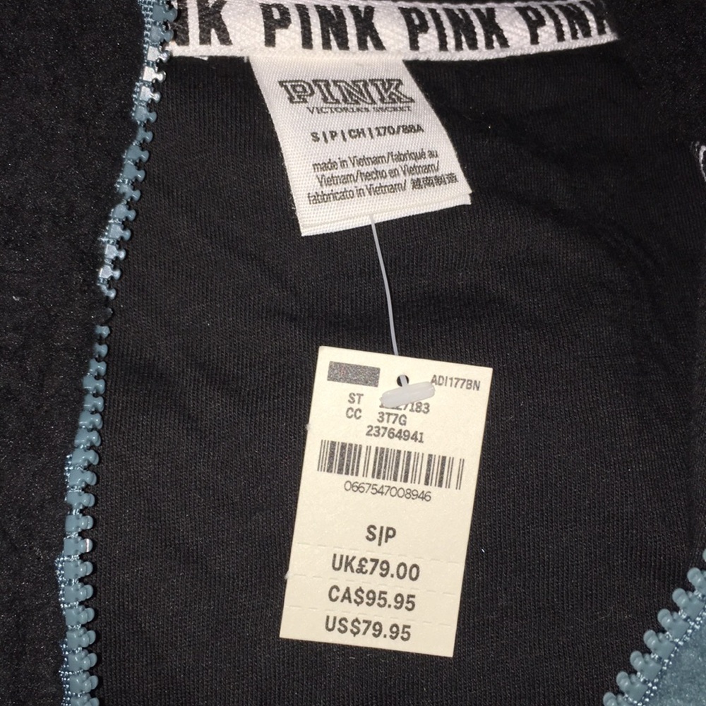 🤍NWT🤍 VS Pink Sherpa Two Tone Full Zip Jacket - Picture 4 of 6